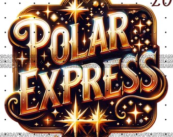 Polar Express PNG: Christmas Train Sublimation Design (Digital Download)
