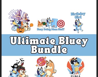 Blue Doggie Clipart Bundle: 100+ Transparent PNG SVG PDF Files