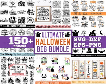 Happy Halloween SVG Bundle: 150+ Designs for Cricut, Silhouette  Digital Download