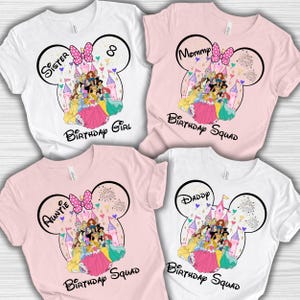 Custom Disney Birthday Princess Shirt, Disney Birthday Trip Shirt, Disney Birthday Girl Trip Shirt, Disney Birthday Family Shirt, Disney Tee