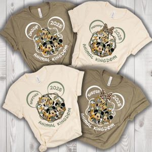 Custom Disney Animal Kingdom Shirts, Family Matching Disney Safari Shirt, Disney Animal Kingdom Trip Shirts, Personalized Animal Kingdom Tee