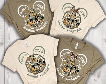 Custom Disney Animal Kingdom Shirts, Family Matching Disney Safari Shirt, Disney Animal Kingdom Trip Shirts, Personalized Animal Kingdom Tee