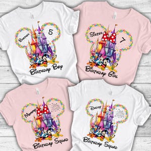 Custom Disney Birthday Trip Shirt, Disney Birthday Girl Shirt, Disney Birthday Boy Shirt, Disney Birthday Squad Shirt, Disney Family Shirts