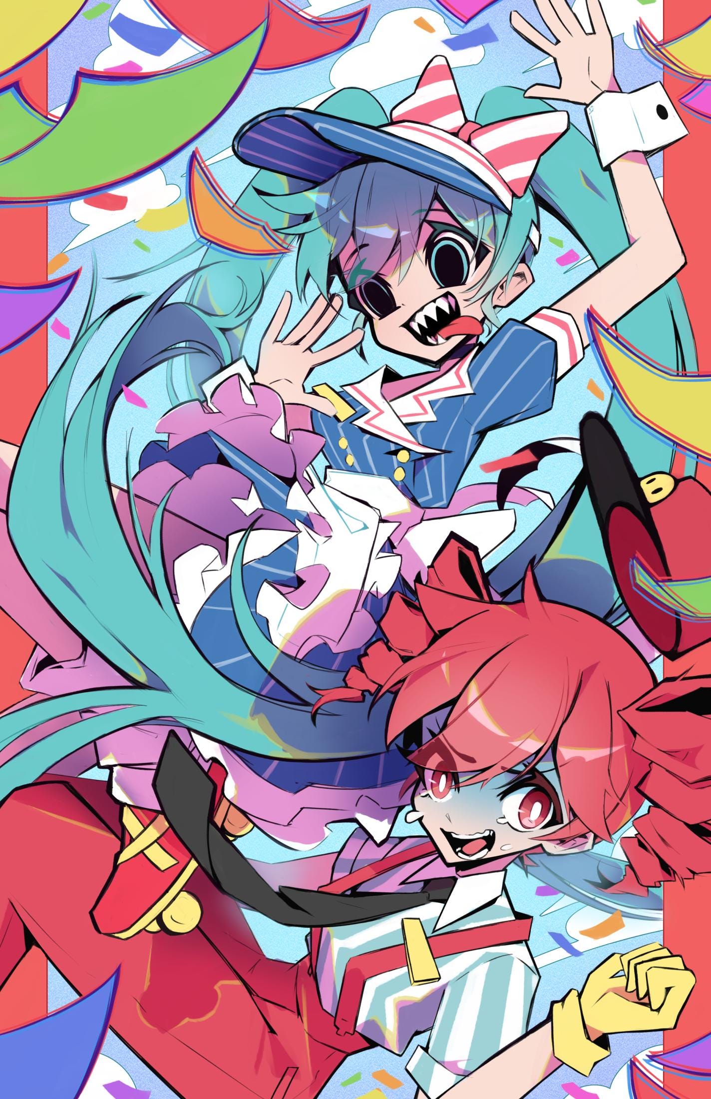 Hatsune Miku & Teto Mesmerizer Print. 11"x17"