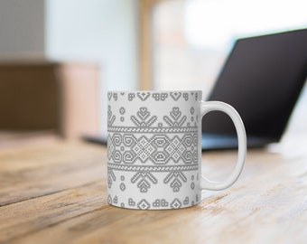 Taza estilo ruido popular / Diseño tradicional de taza de ruido vintage / Taza de estilo afgano