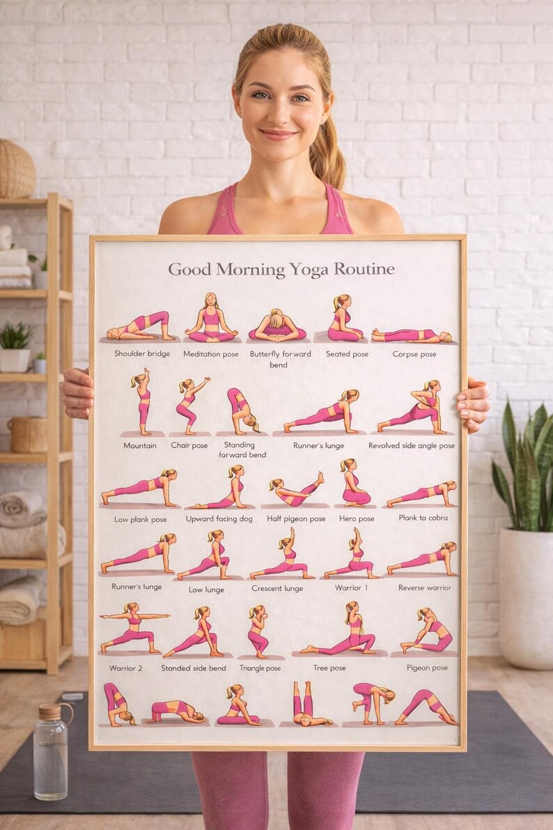 30 Yoga Poses Poster + Individual Exercises Printable Pose Sheets ...