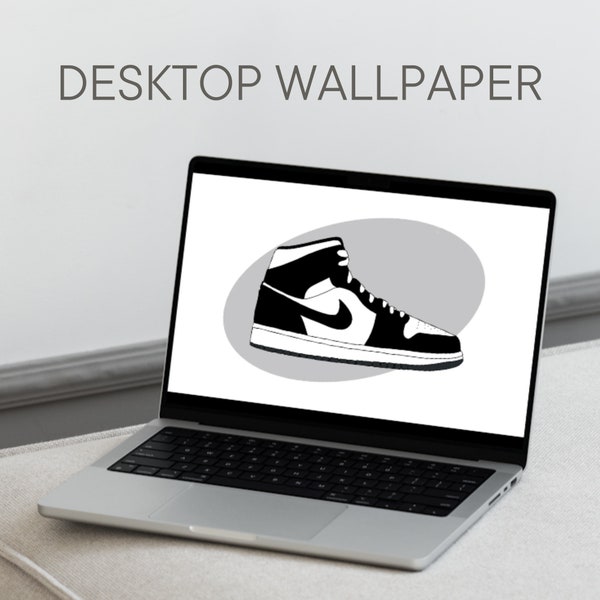 Sneaker Desktop Wallpaper Shoe Illustration Downloadable PC Background Panda Hightop Mac Background Laptop Sneaker Lover