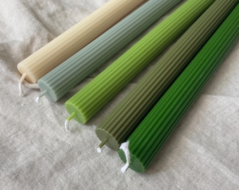 Handcrafted Soy Wax Taper Candles: Winding Design, Natural Fragrance