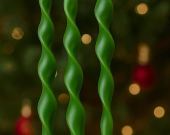 Handcrafted Winding Soy Wax Taper Candles: Natural Fragrance