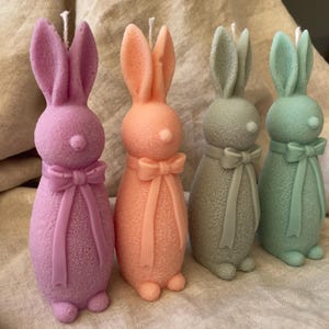Velas de Páscoa artesanais, velas cônicas de Páscoa, vela de Páscoa, vela de coelho de éster, castiçal de éster, vela de ovo de Páscoa, vela de coelho