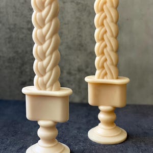 Shabbat Kiddush Candlesticks Handmade Soy Candles for Shabbat Kosher Candles Shabbat Candles Hand Made in Israel Art  Shabbat