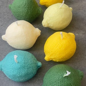 Lemon Shaped Candles | Fruit Candle|Scented Candle| Soy Wax Candle | Vegan candle | Pillar Candles| Easter candles