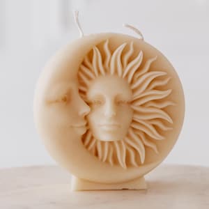 Handgefertigte New Moon Sojawachskerze - Umweltfreundliche Aromatherapie für Mondrituale & Wohndekor