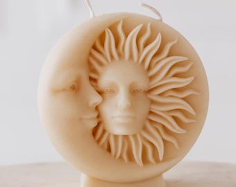 Handgefertigte New Moon Sojawachskerze - Umweltfreundliche Aromatherapie für Mondrituale & Wohndekor