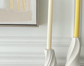 Winding Taper Candles: Elegant Dinner Table Centerpiece, Gift-Ready