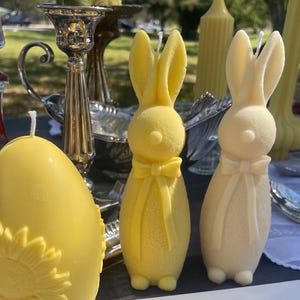 Velas de Páscoa artesanais, velas cônicas de Páscoa, vela de Páscoa, vela de coelho de éster, castiçal de éster, vela de ovo de Páscoa, vela de coelho