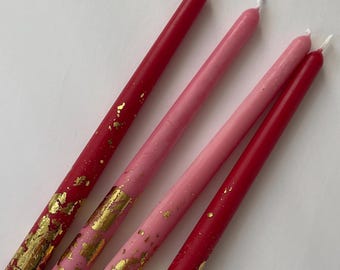 Luxury Soy Wax Taper Candle,Gold Valentines Gift