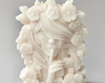 Flower Goddess Soy Candle – Handmade Sculptural Decor