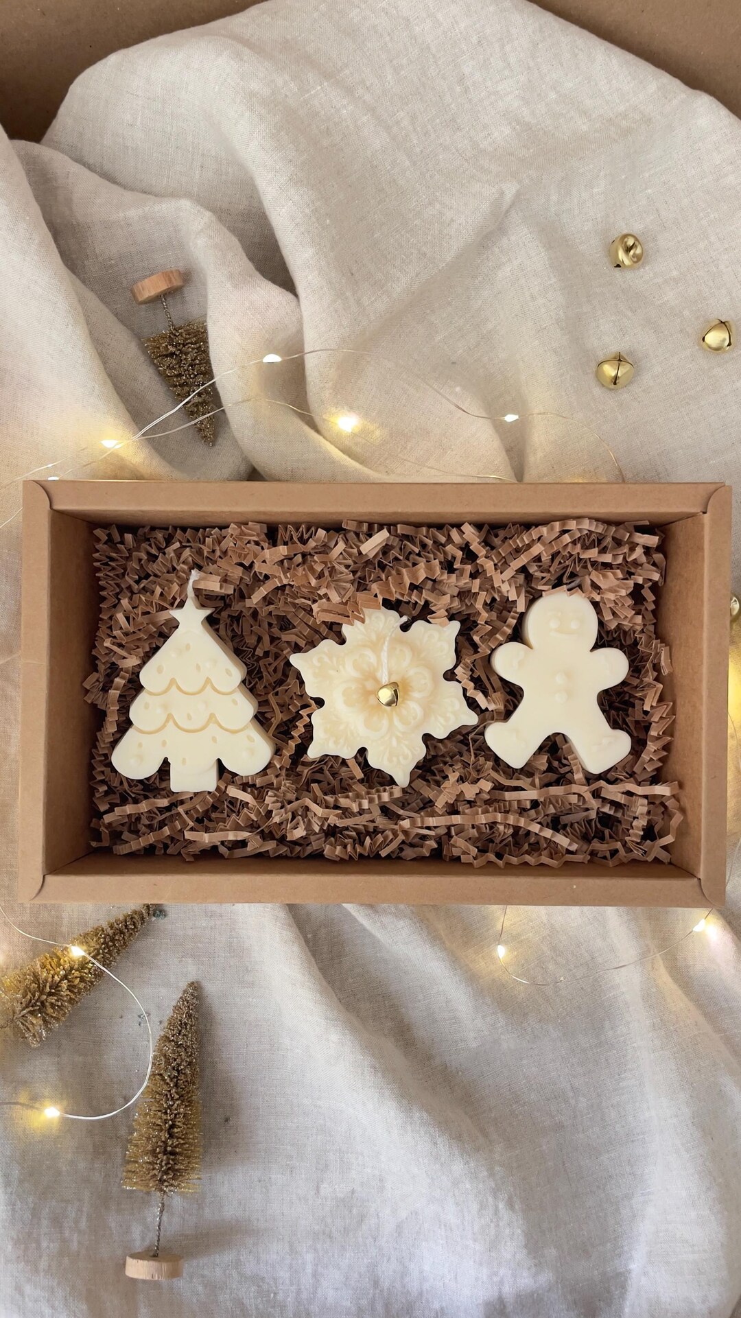 Handmade Soy Wax Christmas Candle Gift Box – Holiday Decor - Etsy