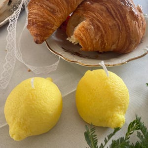 Luxury Lemon Shaped Candles | Fruit Candle|Scented Candle| Soy Wax Candle | Vegan candle | Pillar Candles| Easter candles