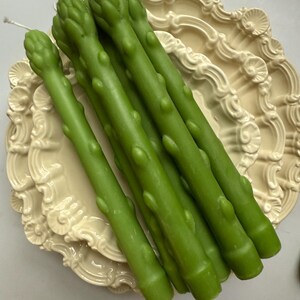 Asparagus Taper Candle – Soy Wax Vegetable Candle – Unique Spring Decor – Foodie Gift for Garden Lovers