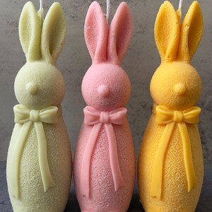 Velas de Páscoa artesanais, velas cônicas de Páscoa, vela de Páscoa, vela de coelho de éster, castiçal de éster, vela de ovo de Páscoa, vela de coelho