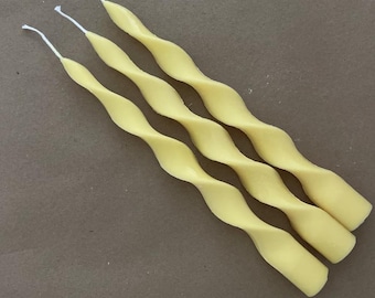 Handcrafted Winding Taper Candles: Natural Soy Wax, Natural Fragrance