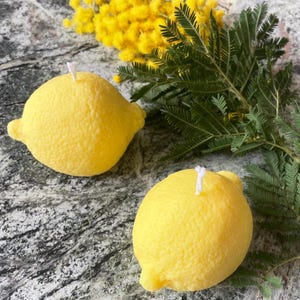 Lemon shaped candles | Fruit Candle|Scented Candle| Soy Wax Candle | Vegan candle | Pillar Candles| Easter candles