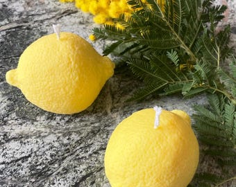 Sculpted Soy Wax Lemon for Kitchen Styling