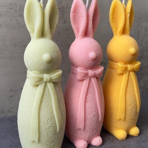 Velas de Páscoa artesanais, velas cônicas de Páscoa, vela de Páscoa, vela de coelho de éster, castiçal de éster, vela de ovo de Páscoa, vela de coelho