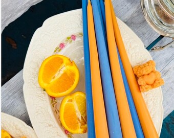 Handcrafted Soy Wax Taper Candles: Winding Cotton Weave, Natural Fragrance