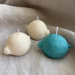 Luxury Lemon shaped candles | Fruit Candle|Scented Candle| Soy Wax Candle | Vegan candle | Pillar Candles| Easter candles