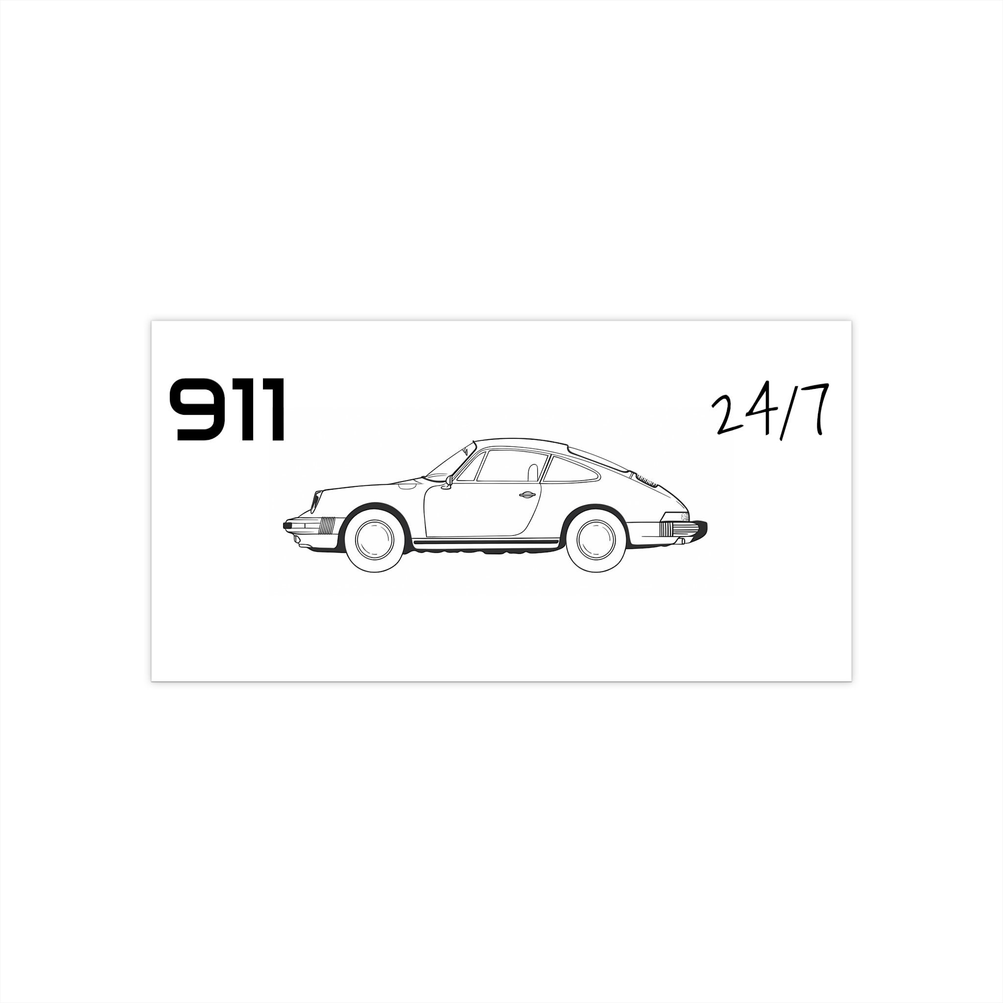 Motorhauben Aufkleber passend für Sportwagen 911
