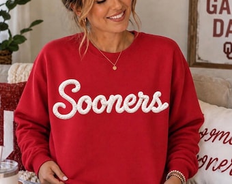 Sooners Sweatshirt, OU Game Day Sweatshirt, Oklahoma Football Sweatshirt, College Football Crewneck, Sooners Fan Gift