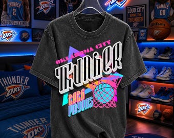 OKC Thunder 2025 Playoffs Shirt, Oklahoma City Thunder Vintage Tee, Retro Basketball Graphic T-Shirt