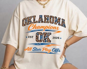 Oklahoma Basketball Playoffs Shirt 2026 | OK Champions Tee | Thunder Fans Game Day Shirt | Playoff Graphic T-Shirt