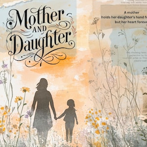 Mother and Daughter Junk Journal Kit – Sentimental Vintage Ephemera, Printable Journal Pages, Digital Scrapbook Kit