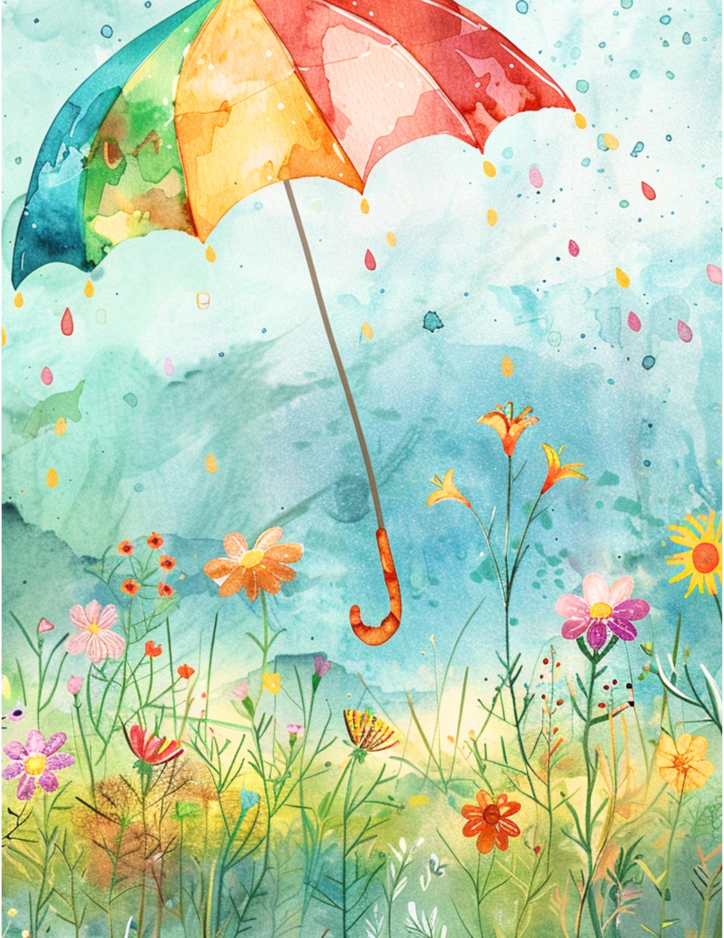 Spring Junk Journal Kit and Rain Paper Pack Bundle, 27 Printable Pages ...