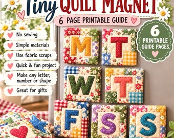 Przewodnik po tworzeniu małych magnesów na kołdry, projekt z resztek materiału bez szycia, magnes na lodówkę DIY