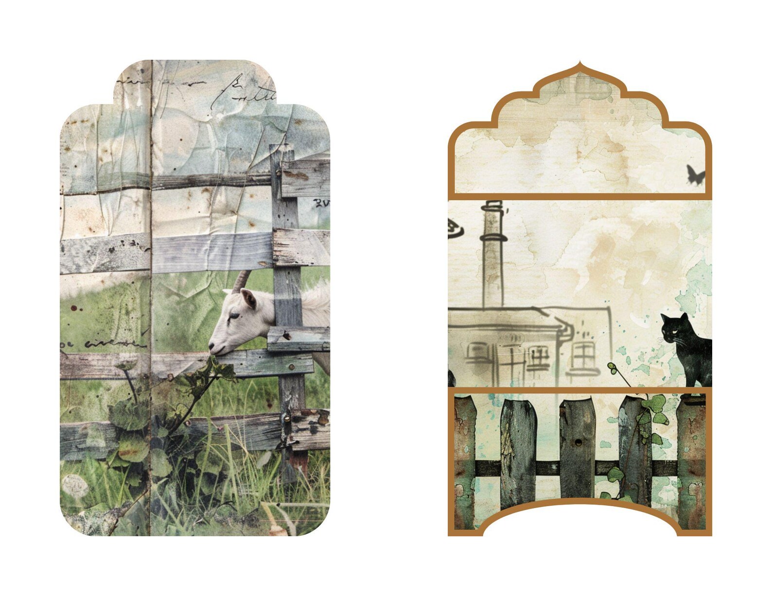 Junk Journal Kit - Fence Friends, Rustic Farm, Vintage Animal Fence ...