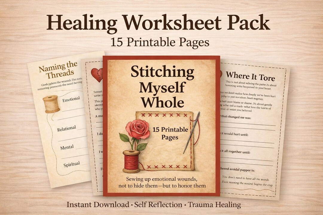 Healing Worksheets.pdf Emotional Healing Worksheet Pack – Shadow Work Journal, Grief Pages ...