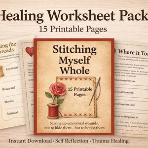Emotional Healing Worksheet Pack – Shadow Work Journal, Grief Pages (Printable PDF)