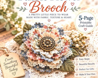 Guide till brosch med tygblomma, DIY-projekt med skrot