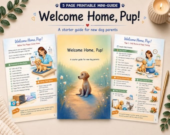 New Puppy Starter Guide | 4-Page Puppy Care Checklist and Tips for Dog Owners