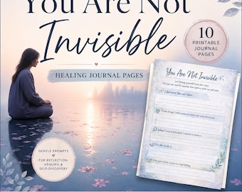 Healing Reflection Printable Pack (10 Pages) – The Mirror Is Broken: Being Unseen in a Narcissistic Relationship