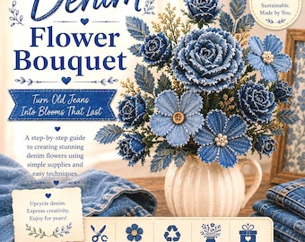 Guide till att pyssla med blombukett av jeans | DIY med återvunna jeans