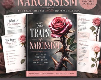 Arbetsbok för narcissism, återhämtning från narcissistiska relationer, arbetsblad för emotionell läkning, guide till självreflektion