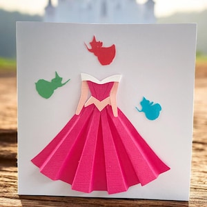 Cartão da Bela Adormecida, Cartão de Saudação Aurora, Cartão da Princesa