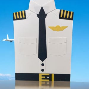 Cartão de piloto, cartão de felicitações de piloto de avião