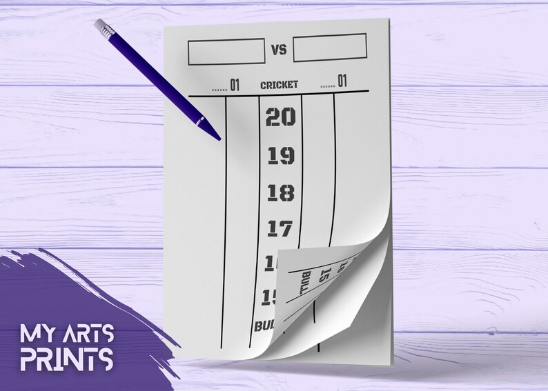 Darts Score Sheet Printable Darts Game Checkout Chart Dart Etsy UK